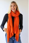 PLAIN SOFT SCARF - burn orang